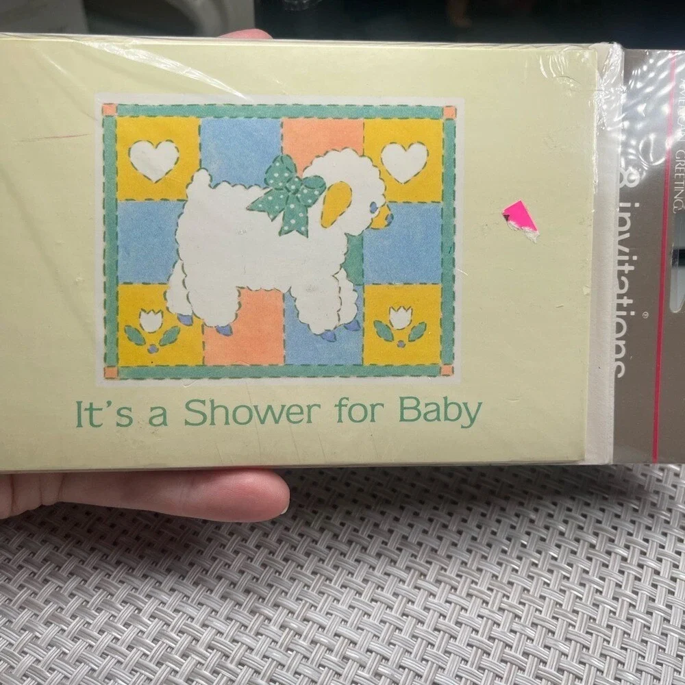 Baby Shower Invitations‎ with Lamb Design Vintage